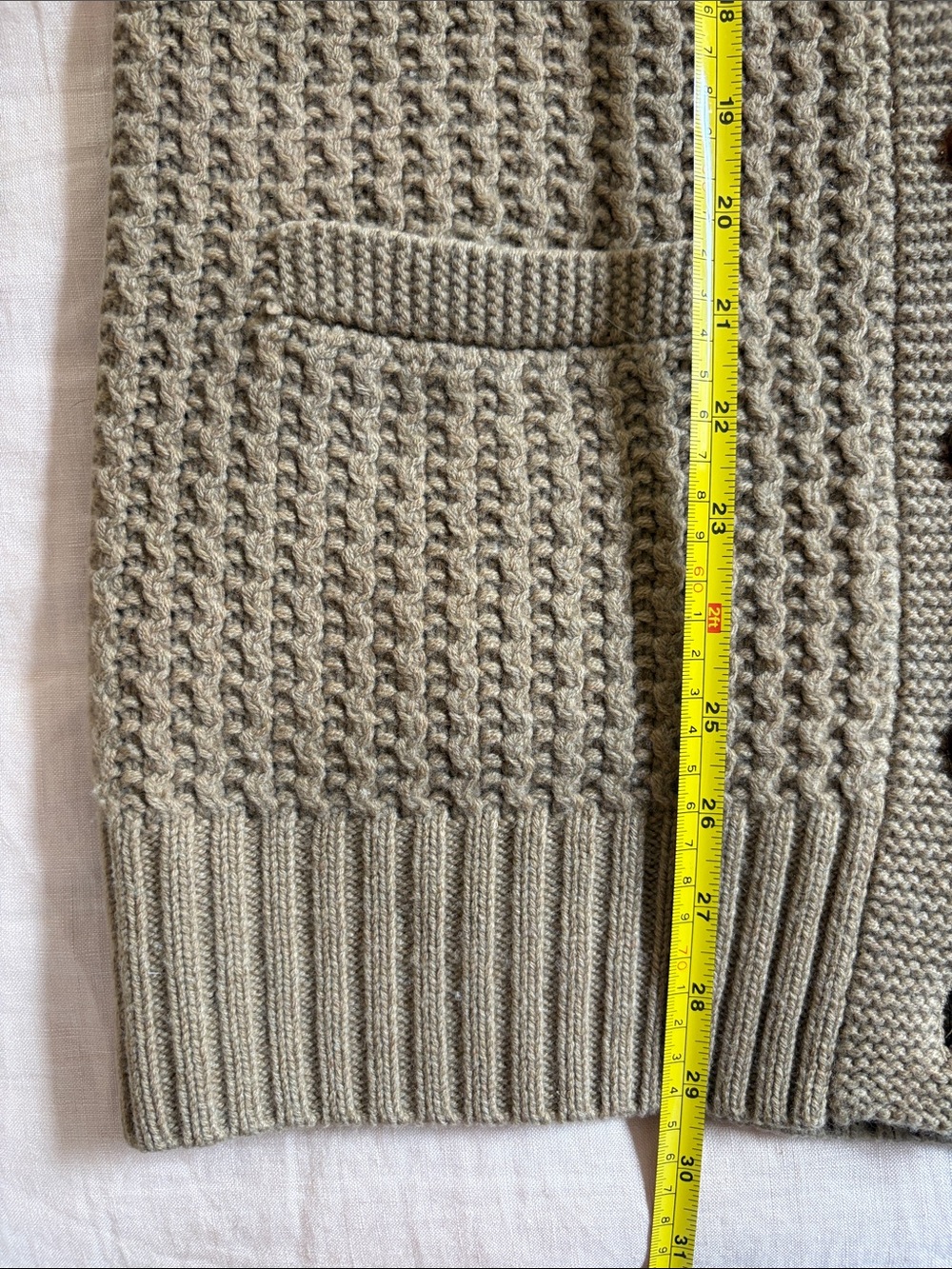 Ralph Lauren Blue Label Tan Knit Sleeveless Cardigan w/ Shearling Shawl - Picture 8 of 9
